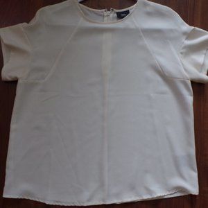 Missimo Light Cream-Colored Sheer Fashion Top L